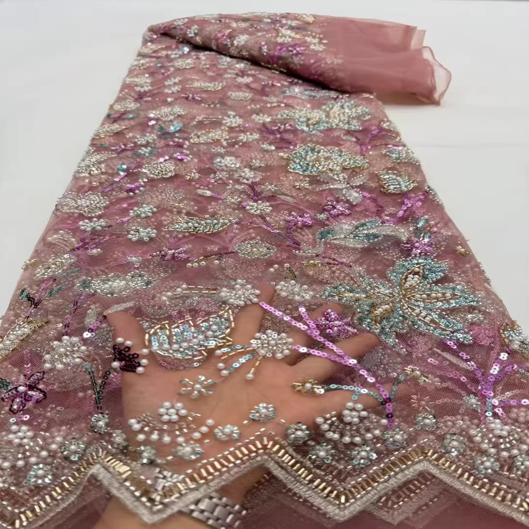 Embroidery Beads - 5yard Sequin bead tube embroidery fabrics