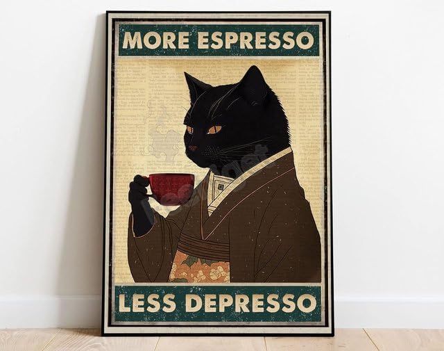 Embroidery Water - Retro Metal Tin Sign More Espresso