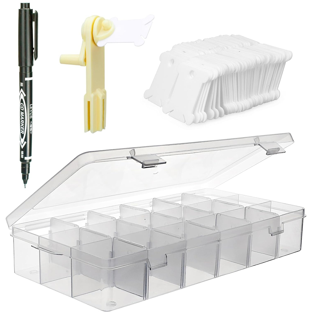 Embroidery Tas - Embroidery Floss Organizer 18 Compartments Cross