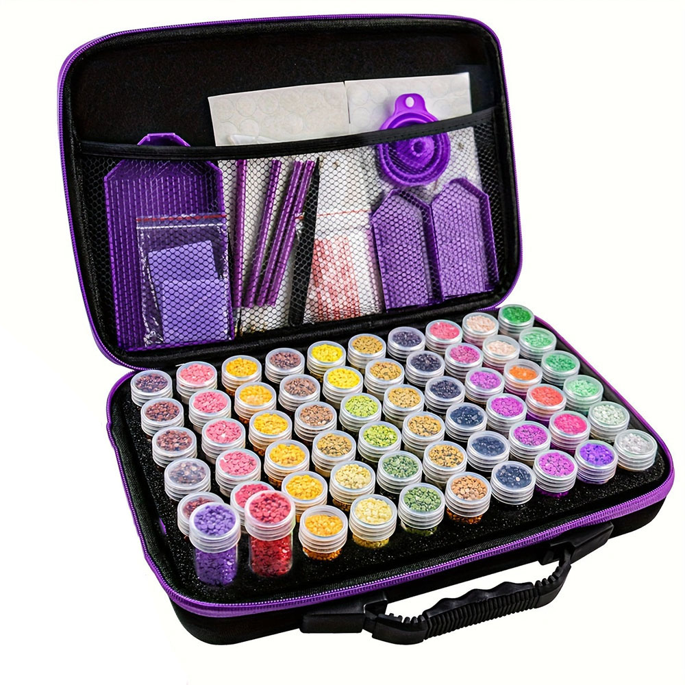 Embroidery Beads - Portable Diamond Painting Storage Bag, 60-Grid