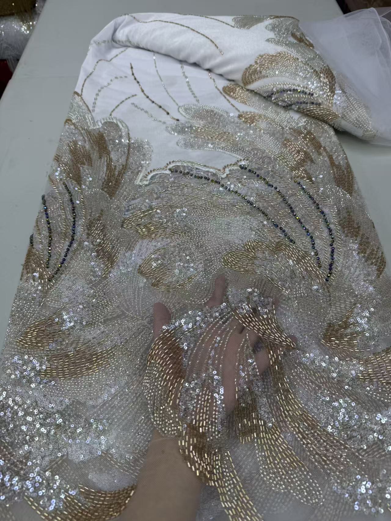 Velvet Fabric Embroidery - 2026 African French Sequin Beaded Tulle