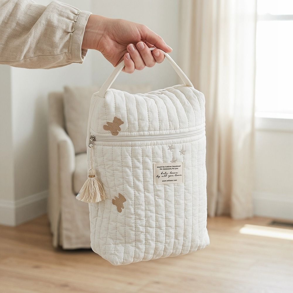 Embroidery Quilting - Fashion Quilted Portable Stroller Nappy Bag