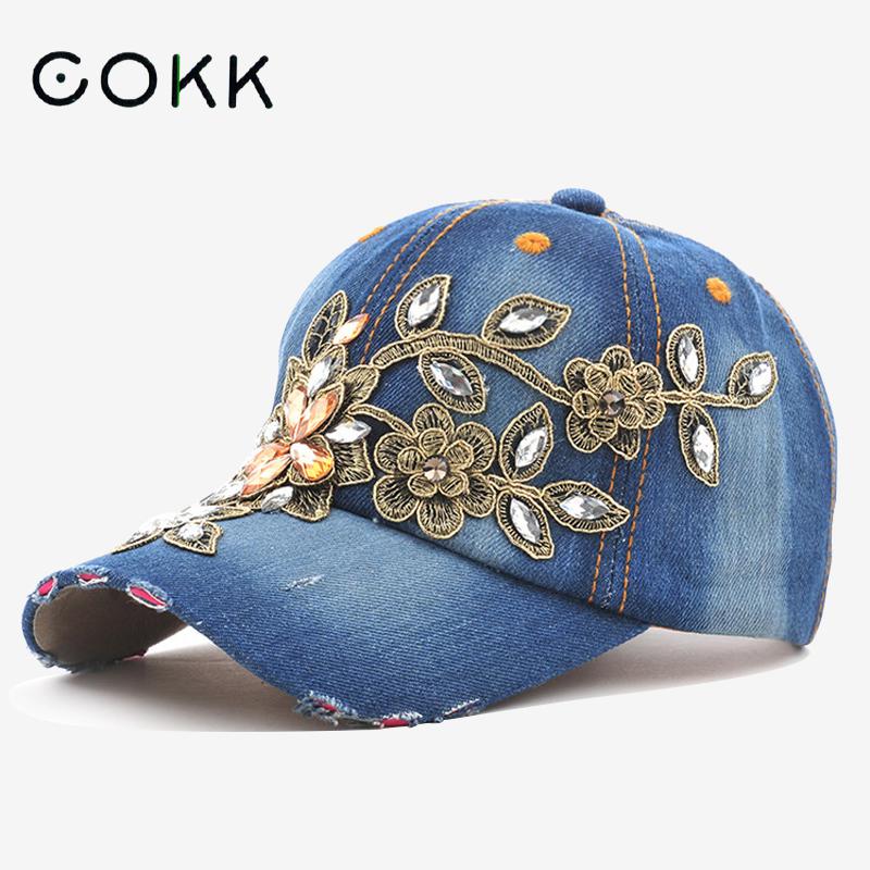 COKK Women's Baseball Cap Diam - огляд і ціна Embroidery Jeans Sakura