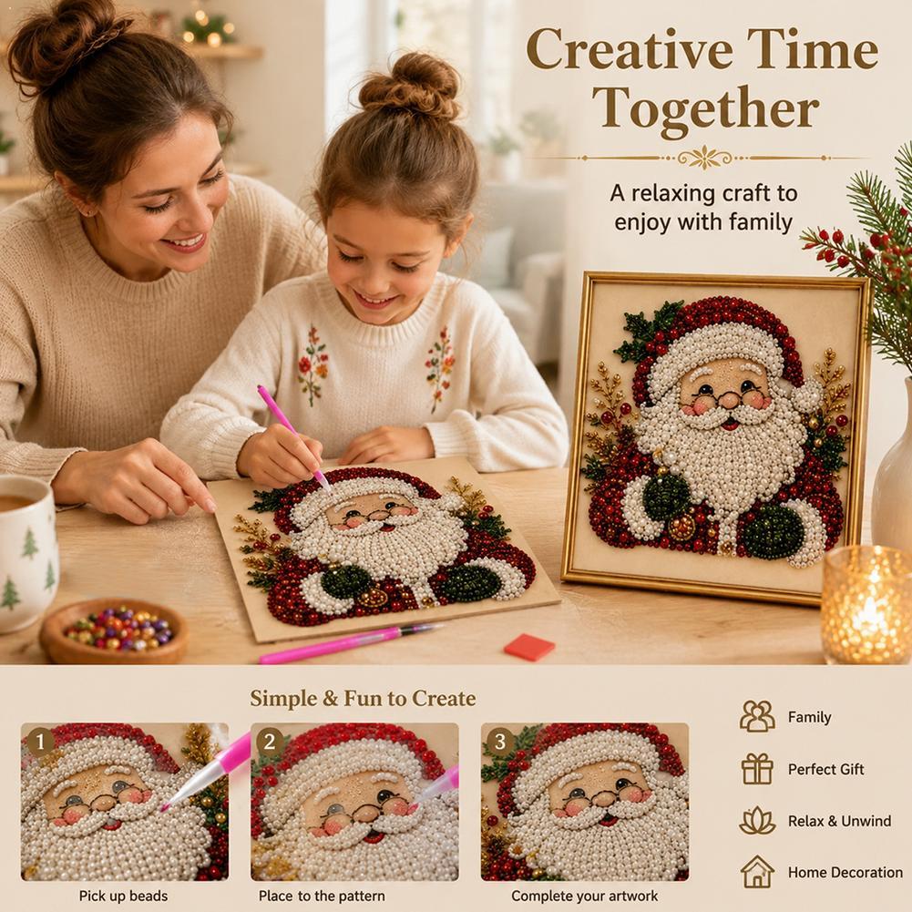 Christmas Santa Claus Pearl Ar - огляд і ціна Embroidery Beads