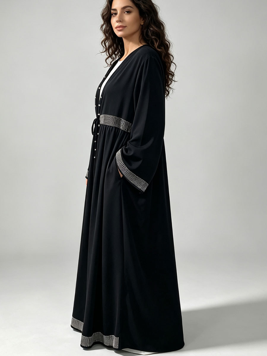 Dubai Open Front Abaya Women B - огляд і ціна Embroidery Kaftan