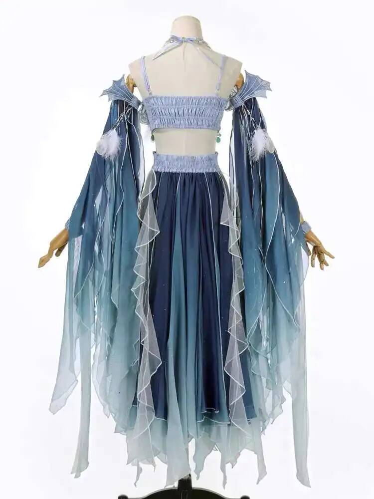 Exotic Blue Dress Heavy Embroi - огляд і ціна Embroidery Style