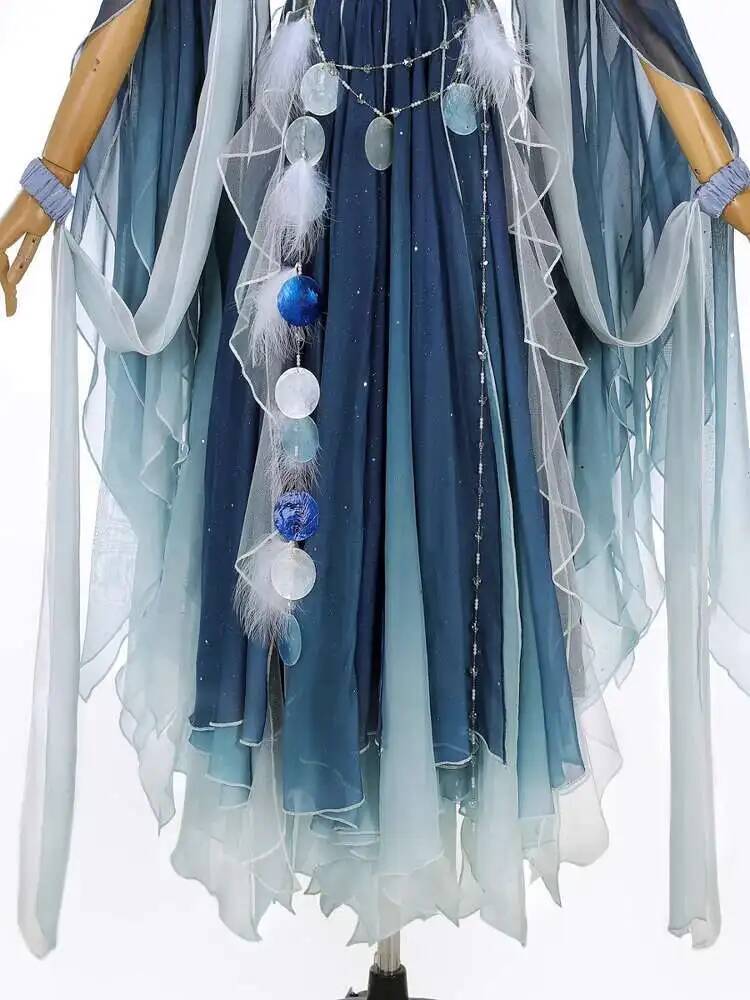 Exotic Blue Dress Heavy Embroi - огляд і ціна Embroidery Style