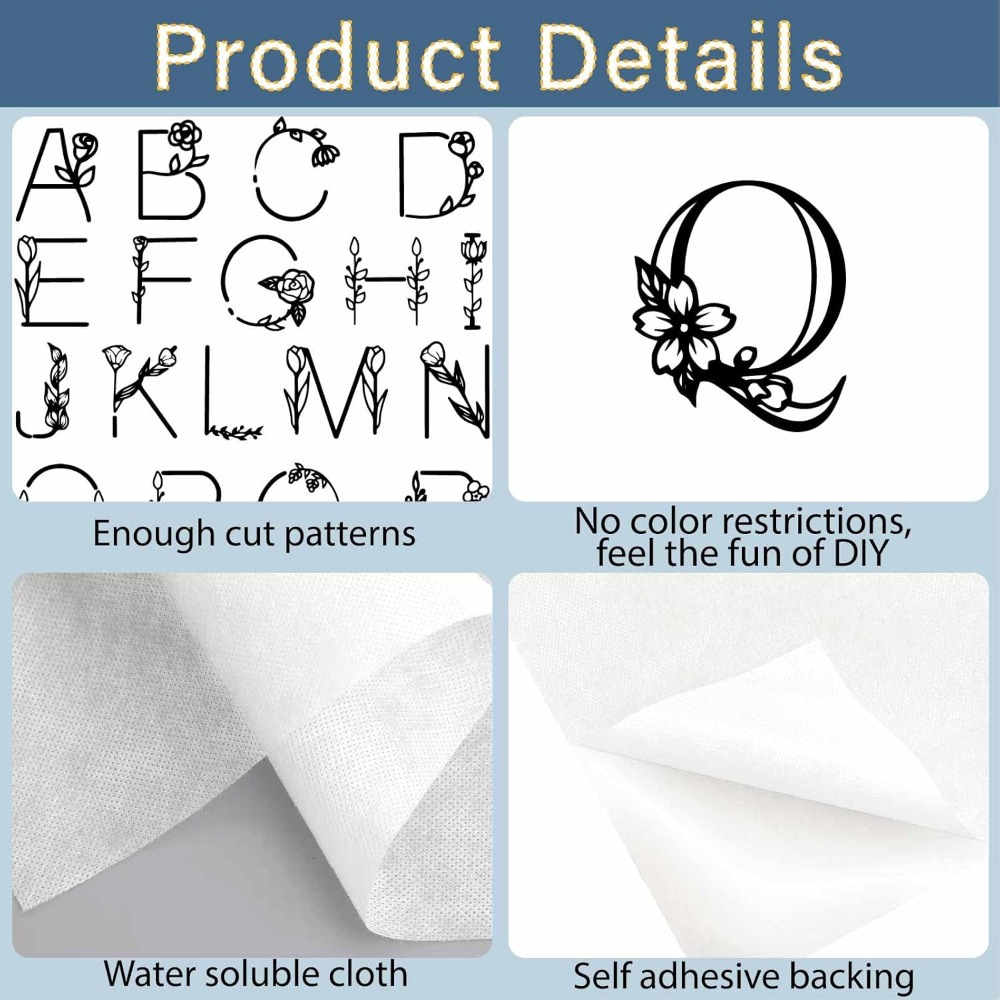 Letter A-Z Water Soluble Embro - огляд і ціна Embroidery Water