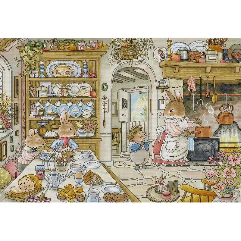 Rabbit's Kitchen Cartoon Anima - огляд і ціна Embroidery Job