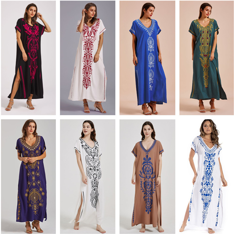 Swimsuit Cover Ups Embroidery  - огляд і ціна Embroidery Kaftan