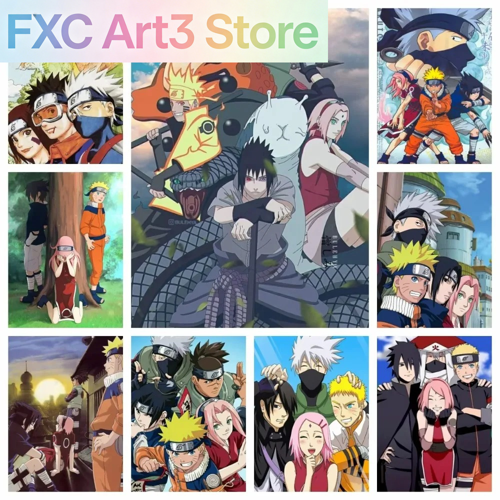 Frameless 1pc Naruto Class Sev - огляд і ціна Embroidery Canvas