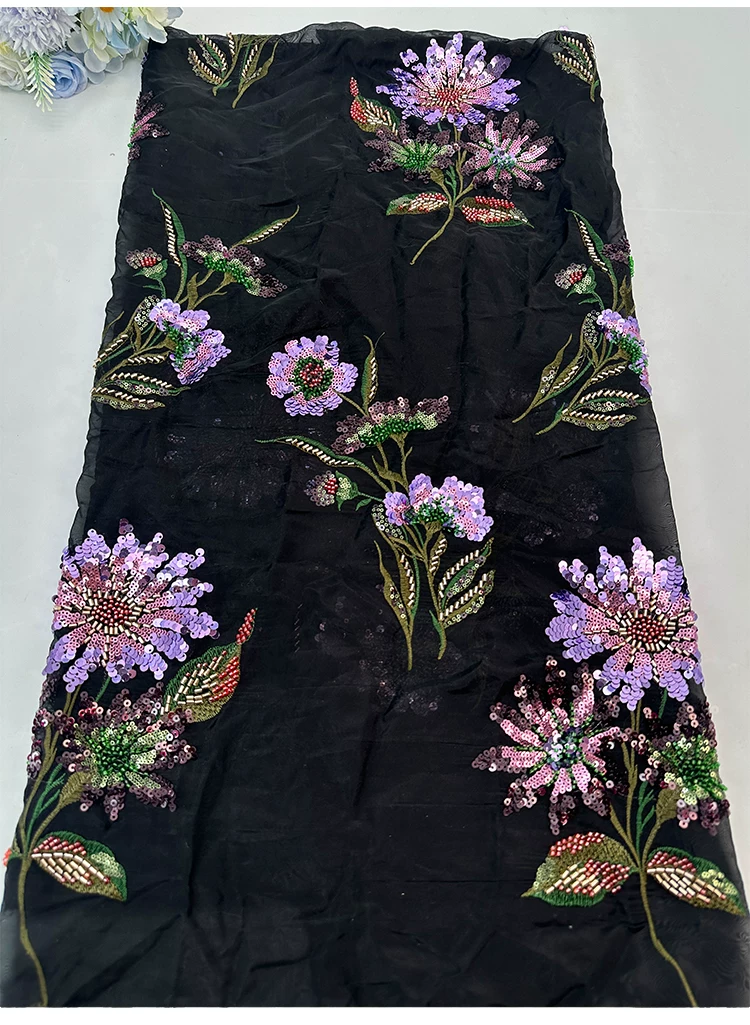 1yard soft mesh fabric Flower  - огляд і ціна Embroidery Beads