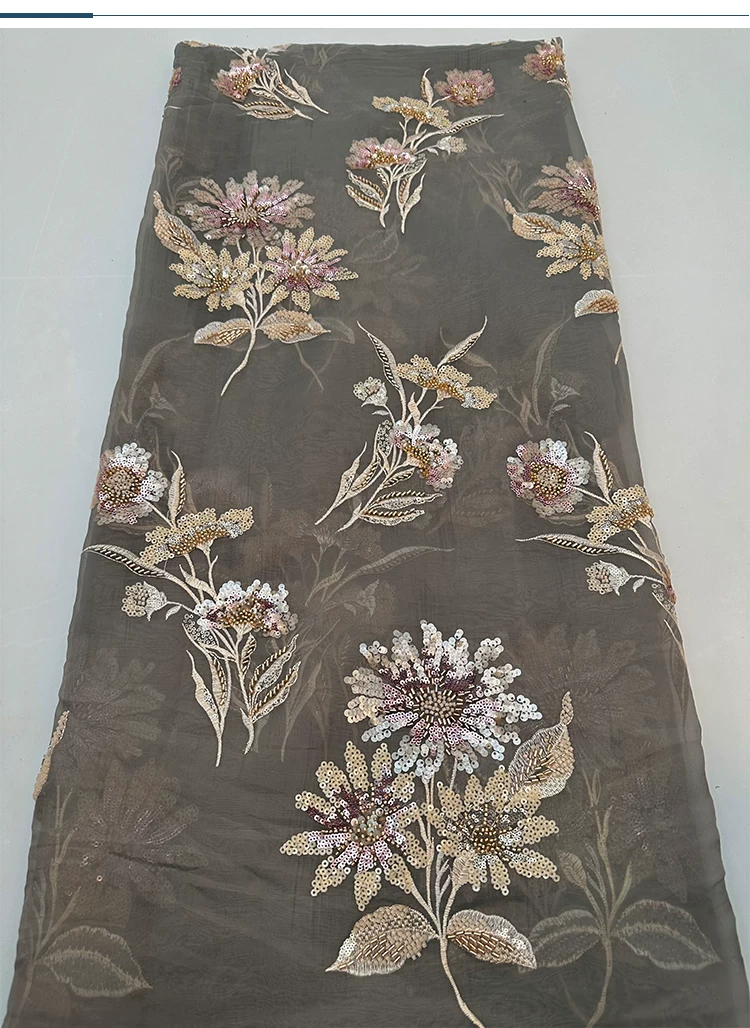 1yard soft mesh fabric Flower  - огляд і ціна Embroidery Beads