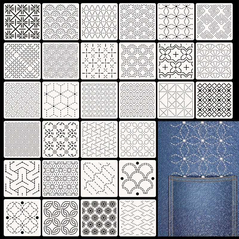 30Pcs Embroidery Templates DIY - огляд і ціна Embroidery Quilting