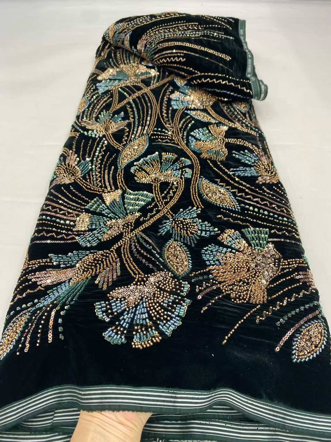2026 New Arrival African velve - огляд і ціна Velvet Fabric Embroidery