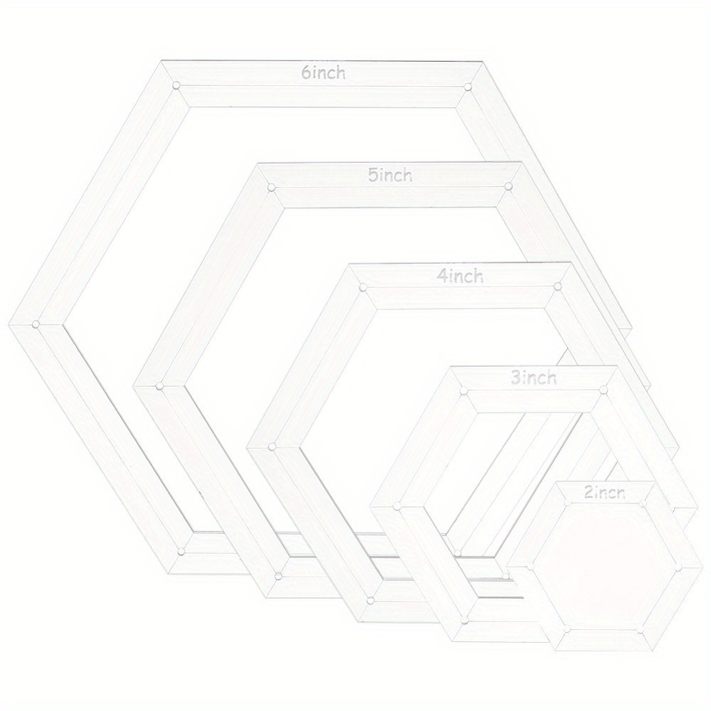 5pcs Hexagon Quilting Template - огляд і ціна Embroidery Quilting