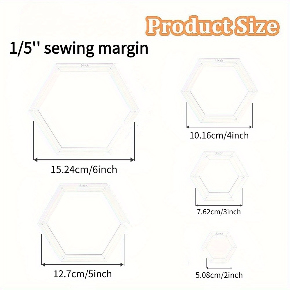 5pcs Hexagon Quilting Template - огляд і ціна Embroidery Quilting