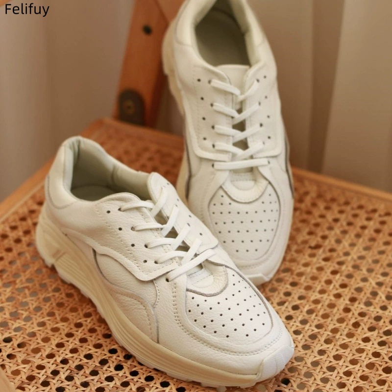 Round-toe Lace-up Casual White - огляд і ціна Embroidery White