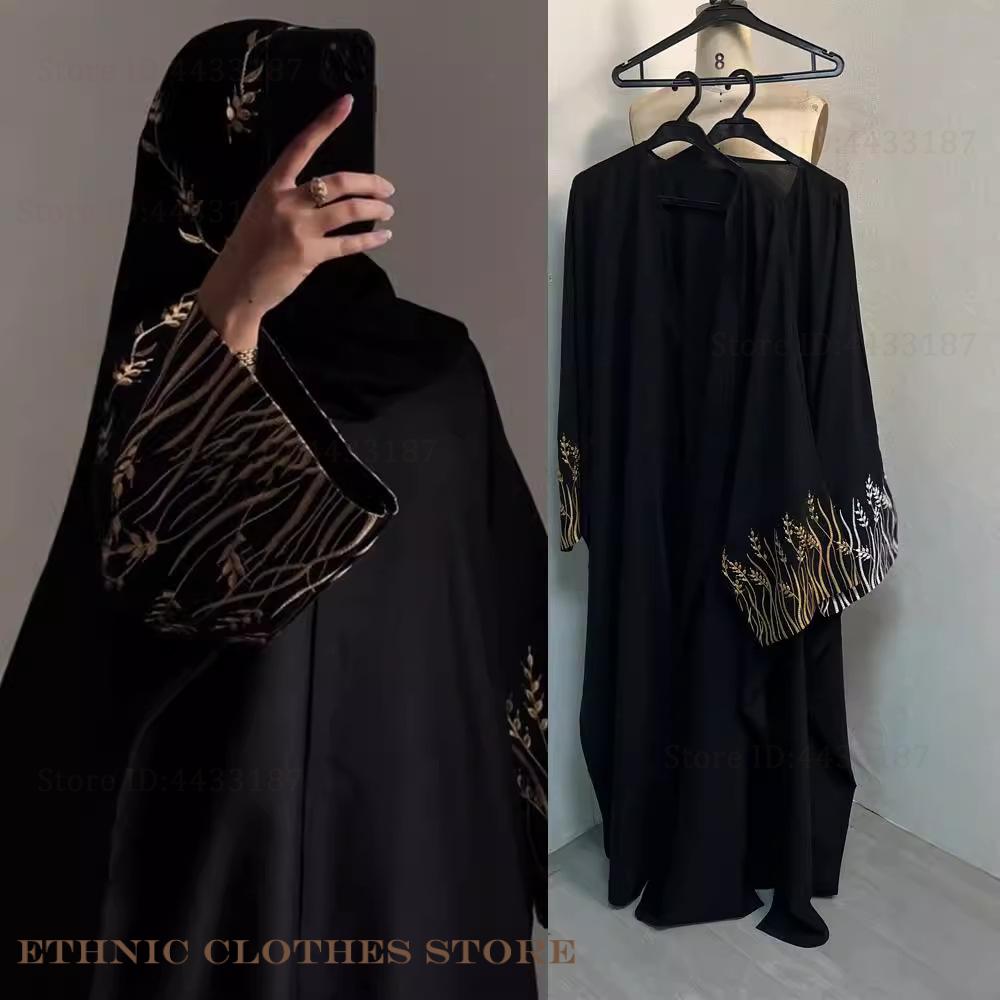 Muslim Women Dress Elegant Bla - огляд і ціна Embroidery Kaftan