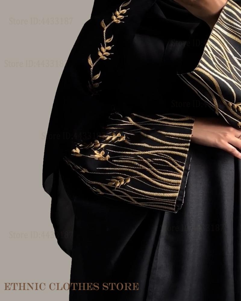 Muslim Women Dress Elegant Bla - огляд і ціна Embroidery Kaftan