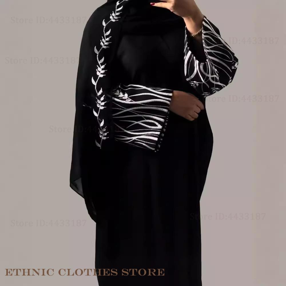 Muslim Women Dress Elegant Bla - огляд і ціна Embroidery Kaftan