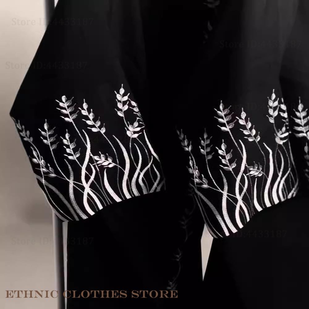 Muslim Women Dress Elegant Bla - огляд і ціна Embroidery Kaftan