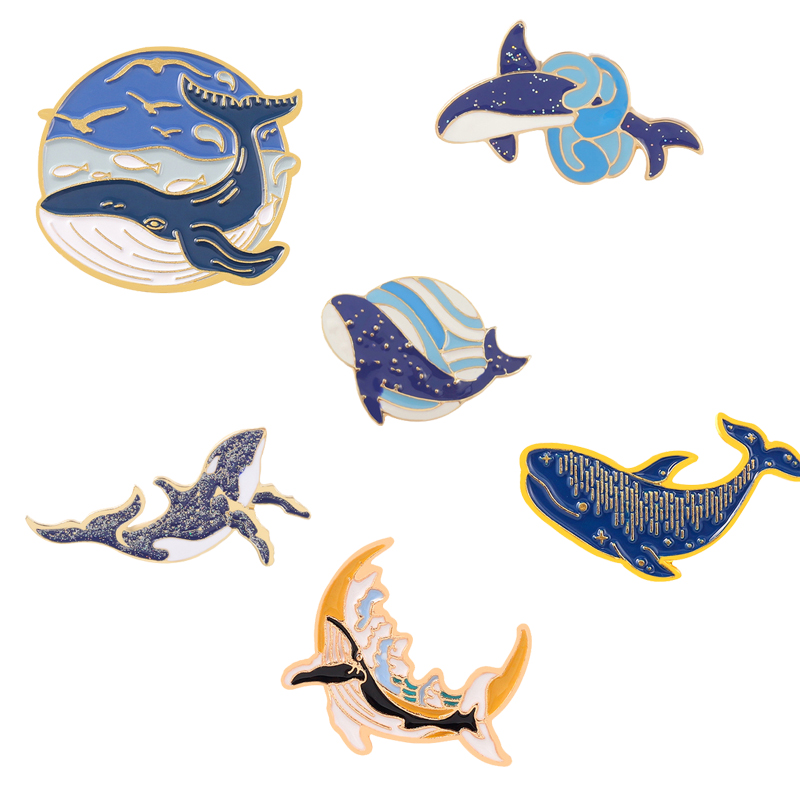 Sea Whale Series Enamel Pin Ca - огляд і ціна Embroidery Whale