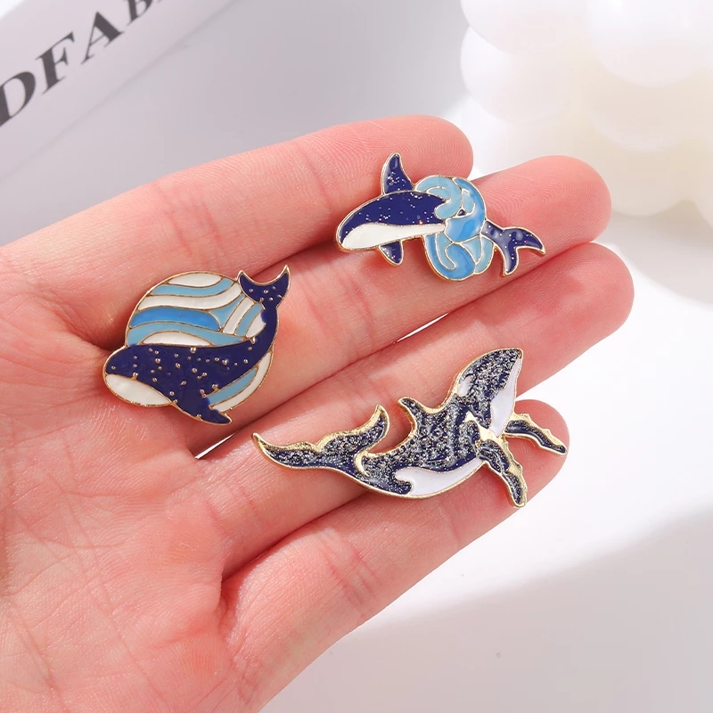 Sea Whale Series Enamel Pin Ca - огляд і ціна Embroidery Whale