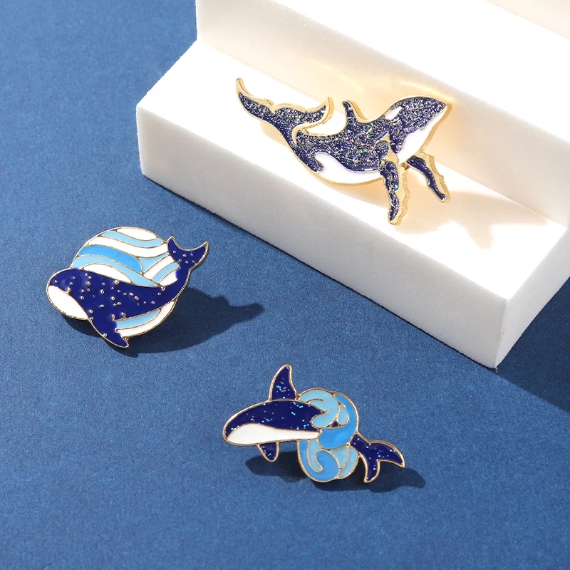 Sea Whale Series Enamel Pin Ca - огляд і ціна Embroidery Whale