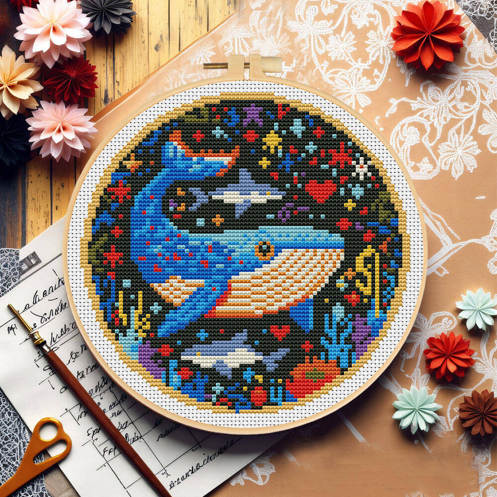 DIY Cross Stitch Whale Embroid - огляд і ціна Embroidery Whale
