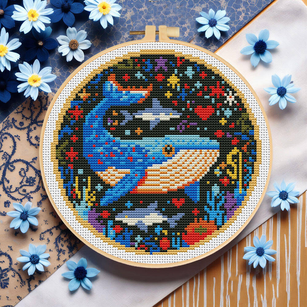 DIY Cross Stitch Whale Embroid - огляд і ціна Embroidery Whale