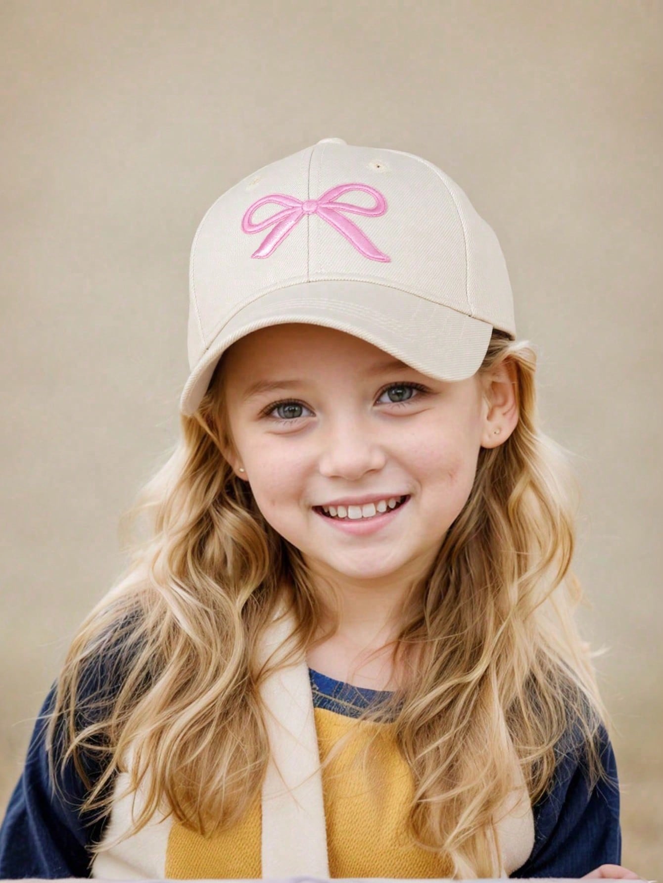 1Pc 3-8Y Girls Embroidery Bow  - огляд і ціна Embroidery Cap