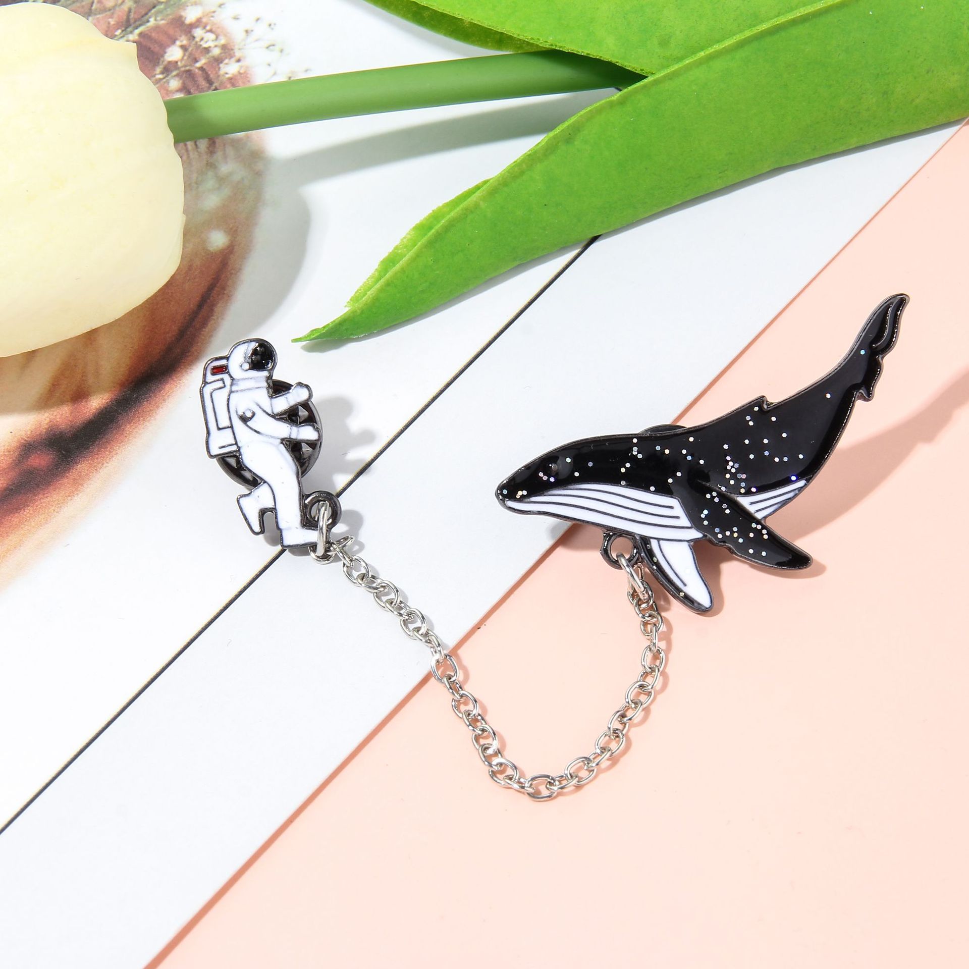 Fashion Cartoon Brooch Fish Ba - огляд і ціна Embroidery Whale