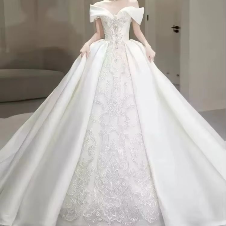 Chic Wedding Dresses Off Shoul - огляд і ціна Embroidery Beads