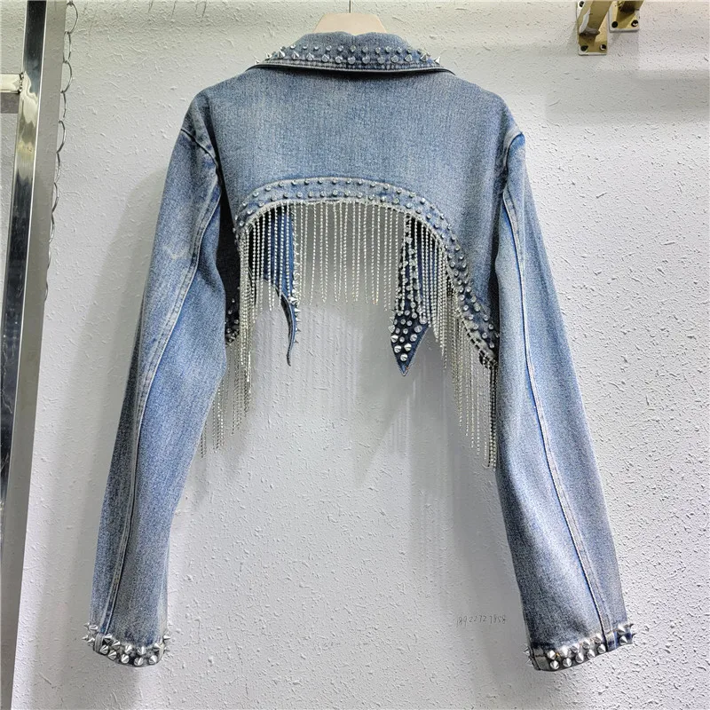 Rhinestone Beaded Tassels Rive - огляд і ціна Embroidery Jeans Sakura