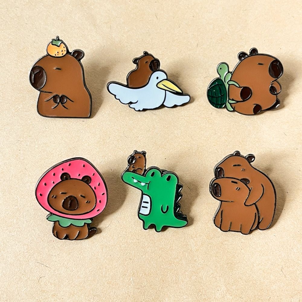 Cartoon Capybara Brooch Creati - огляд і ціна Embroidery Whale