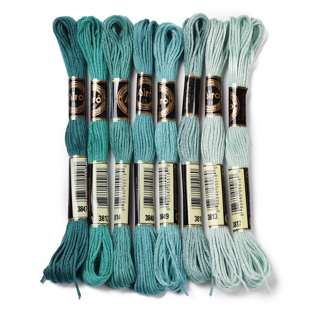 1Set 8 Skeins 0.5mm 6-Ply Poly - огляд і ціна Embroidery Beads