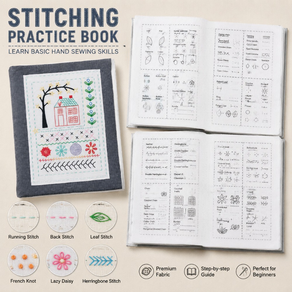 Embroidery Stitch Practice Boo - огляд і ціна Embroidery Guide Book