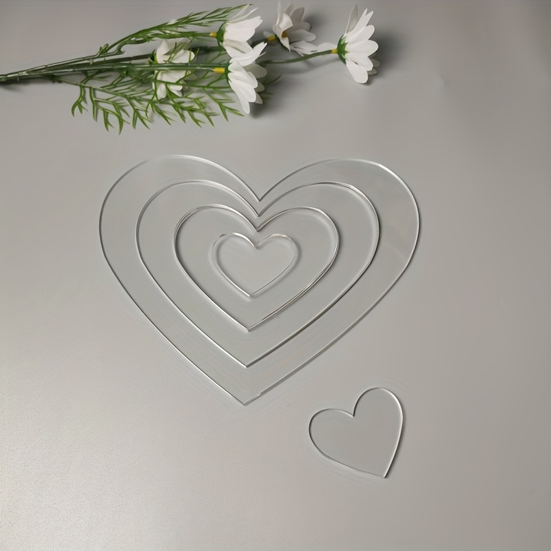 4Pcs Acrylic Nested Heart Quil - огляд і ціна Embroidery Quilting