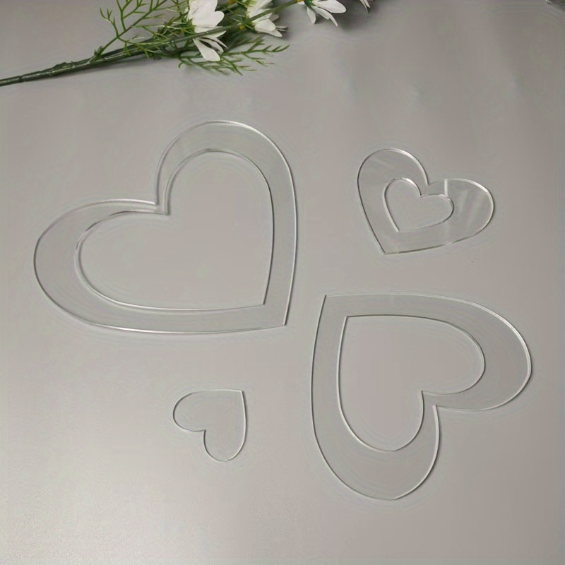 4Pcs Acrylic Nested Heart Quil - огляд і ціна Embroidery Quilting